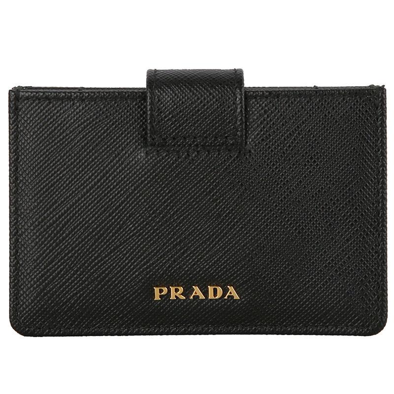 PRADA普拉达 女士黑色牛皮五卡槽小型皮具信用卡包 1MC211 QWA F0002