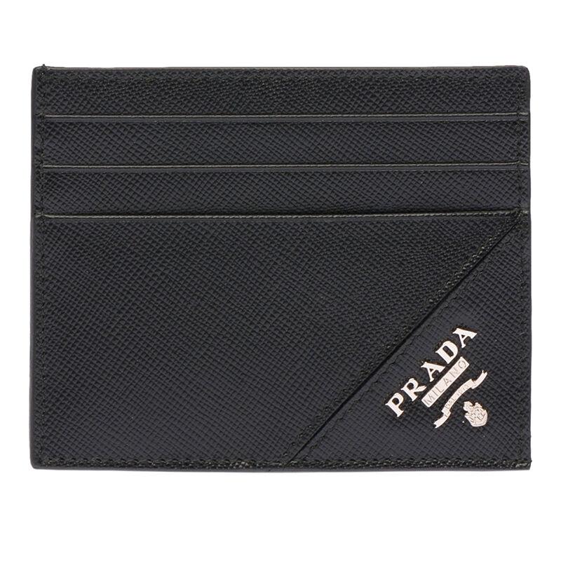 PRADA普拉达 男士黑色牛皮短款信用卡夹卡包钱包男包 2MC223 QME F0002